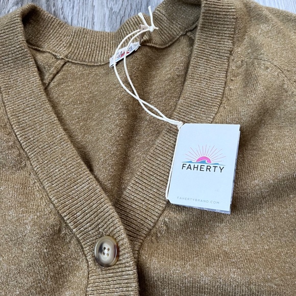 Faherty - Jackson Cardigan - Antique Bronze, L NWT - Picture 2 of 7